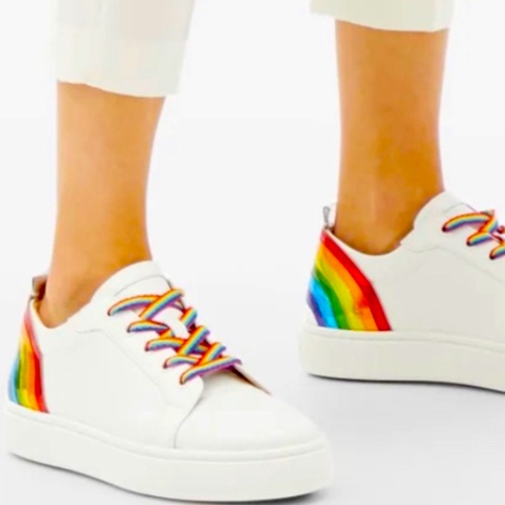 Christian Louboutin’s white Arkenspeed trainers. Worn once